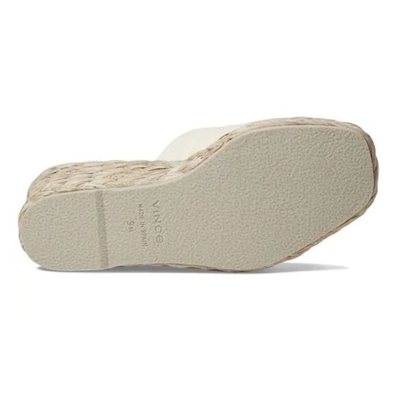 Vince “Gilian” Suede Wedge Cream Sandals New! - Picture 3 of 8